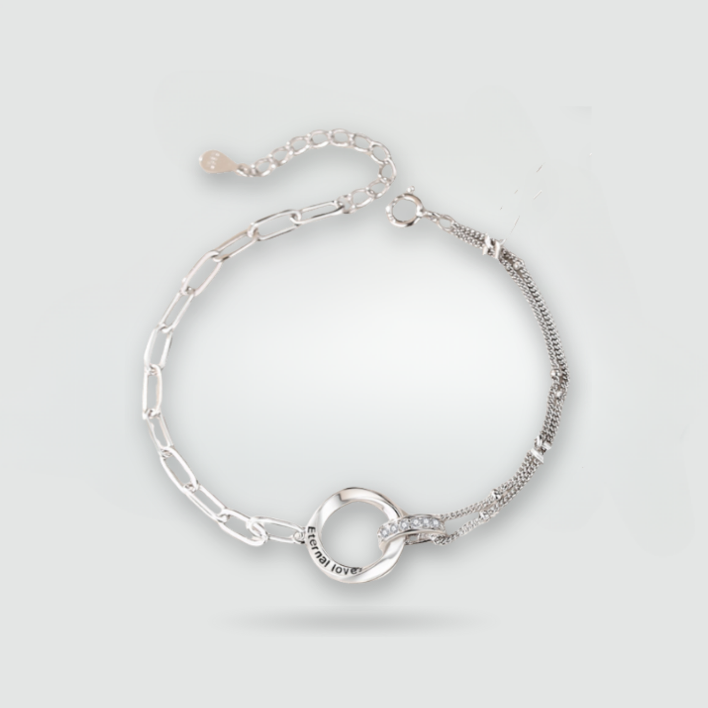Armband #1 Silver en zwart
