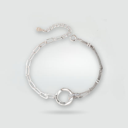 Armband #1 Silver en zwart
